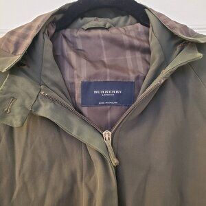 Olive Burberry Trench Coat